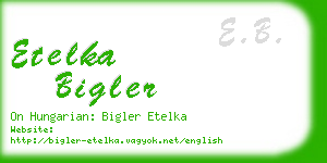 etelka bigler business card